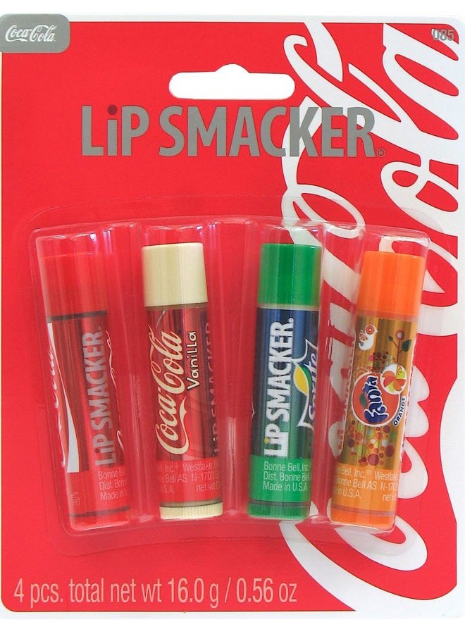 Lip Smacker Coca Cola Collection, lip balm for kids - Coca Cola, Coke Vanila, Sprite, Orange Fanta