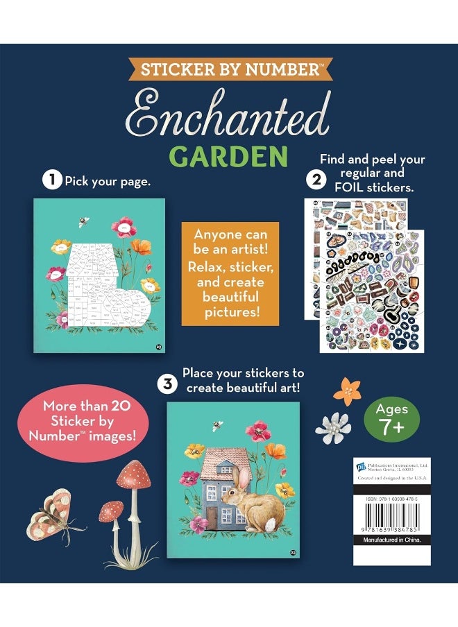 Brain Games - Sticker by Number: Enchanted Garden: Includes Foil Stickers!  - Image 2