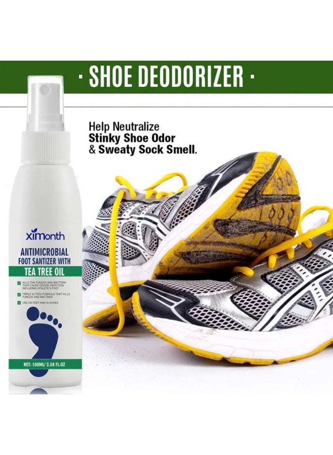 ximonth Foot Spray with Tea Tree Oil, Foot Care Dry Feet Plantar Moisturizing Deodorant, Advanced Foot and Nail Spray 100ML - Image 5