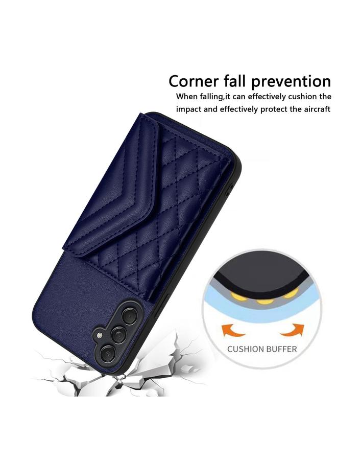 اس-توب جراب لهاتف Samsung Galaxy M55 / C55 5G جراب بطاقة منسوج معيني الشكل مزود بخاصية تحديد الترددات الراديوية مع حبل طويل - Image 5