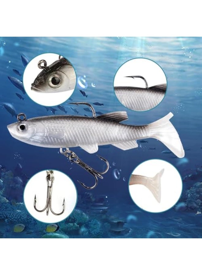 6 PCS Fishing Lures Kit, Lifelike Artificial Baits, Life-Like Baits Set, Plastic Swimbaits for Saltwater/Freshwater, Fishing Gear and Fishing Gifts - Image 5