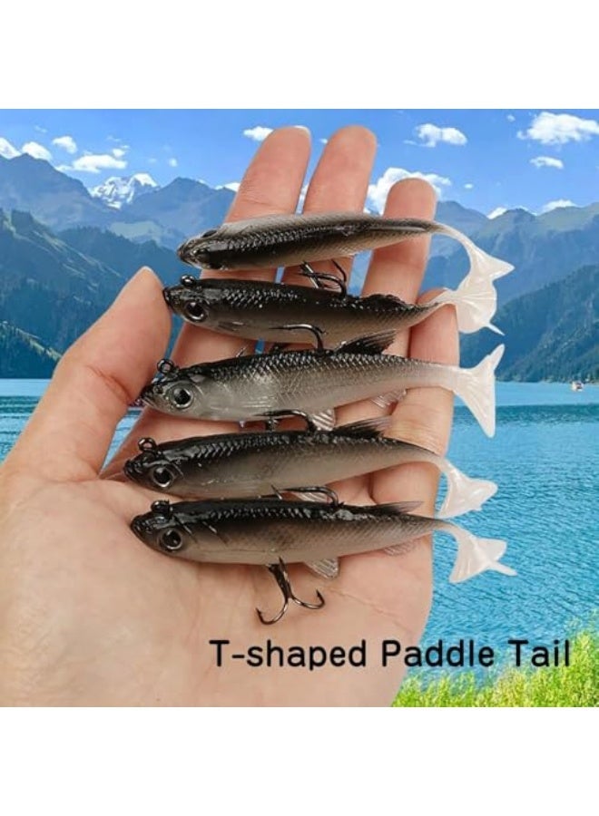 6 PCS Fishing Lures Kit, Lifelike Artificial Baits, Life-Like Baits Set, Plastic Swimbaits for Saltwater/Freshwater, Fishing Gear and Fishing Gifts - Image 4