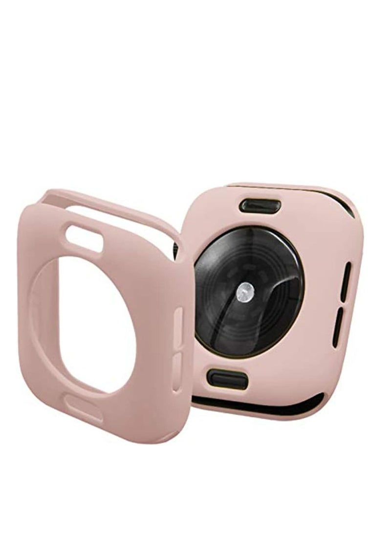 KASTWAVE Case for Apple Watch 2 Pack, Cover for iwatch Ultra Thin Soft TPU Shockproof Built in Bumper Protector for iWatch Case Series SE 6/ 5/ 4 Sand Pink 40mm - Image 2