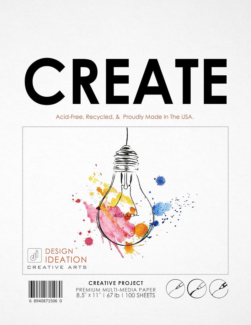 Design Ideation Creative Project Paper : Multi-Media. Loose Sheet Pack. (8.5" x 11") LP-CR. (100 Sheets) - Image 1
