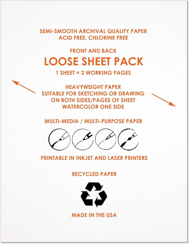 Design Ideation Creative Project Paper : Multi-Media. Loose Sheet Pack. (8.5" x 11") LP-CR. (100 Sheets) - Image 2