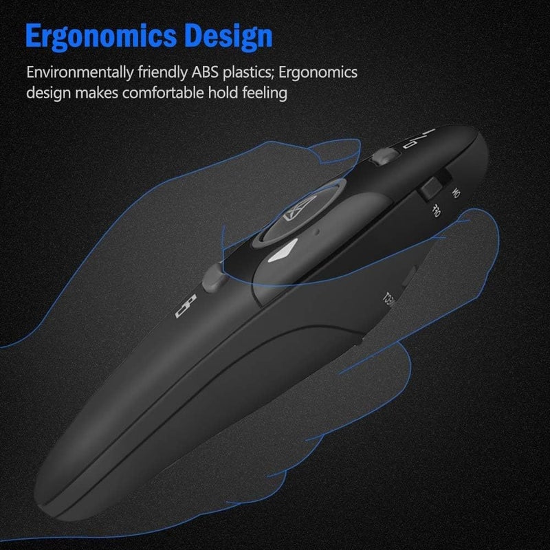 Multifunctional Wireless Remote with Laser Pointer - 2.4GHz Connection, Presentation Control, Range up to 30m - Image 4
