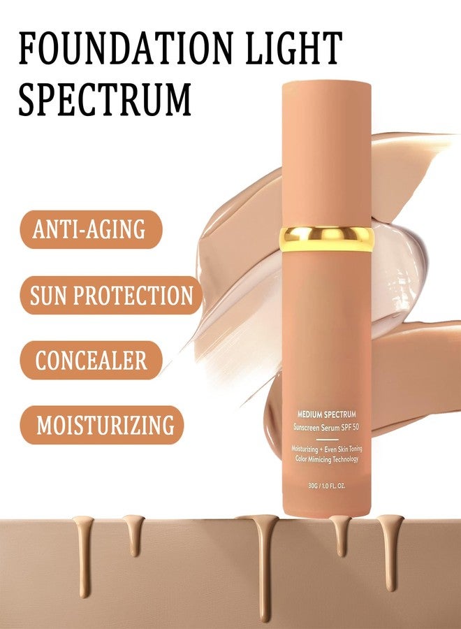 Rulinal Foundation 4 in 1 - Medium Spectrum with SPF 50+ Inspired, Hydrating Color Changing Foundation Makeup Liquid - Longwearing & Waterproof for Sport, Dancing (Natural Color) - Image 2