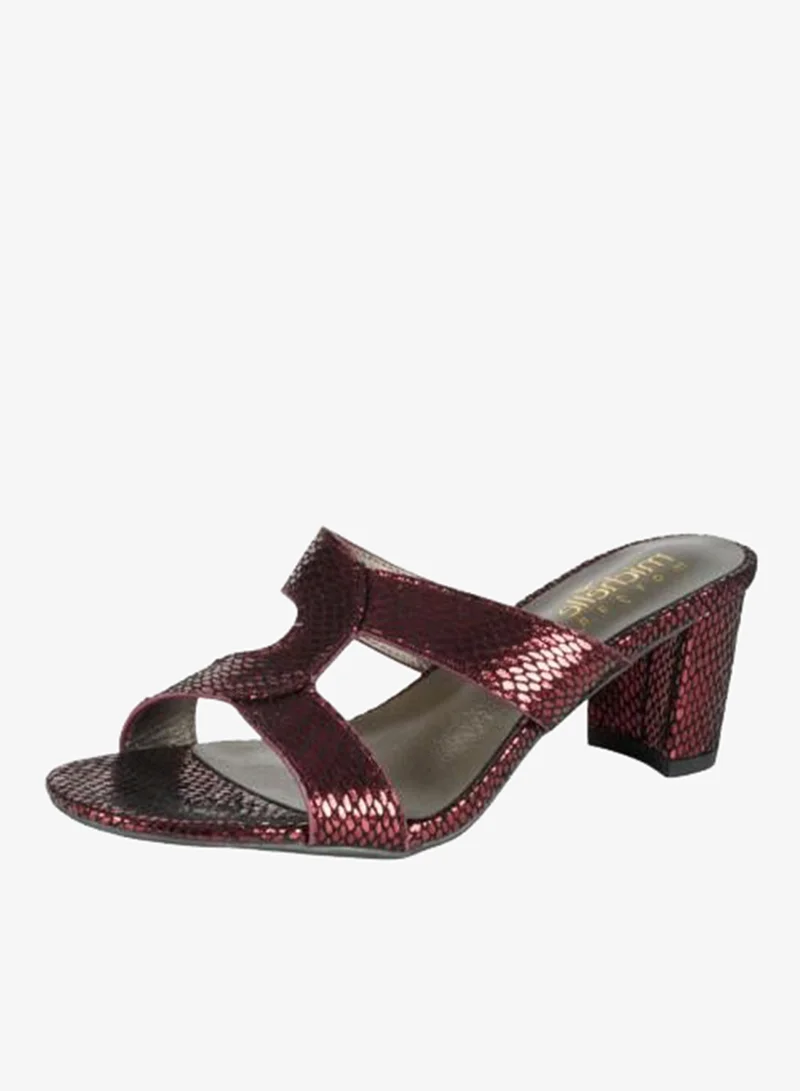 092-2927 Michelle Morgan Ladies Block Heel Sandals 314RJ19C Bordo