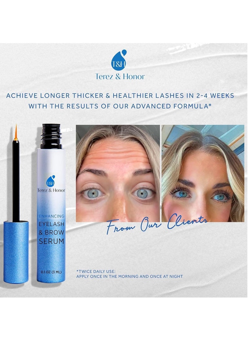 Terez & Honor - TEREZ & HONOR Natural Eyelash Growth Serum and Brow Enhancer to Grow Thicker, Longer Lashes for Long, Luscious Lashes and Eyebrows[3ml] 3ml - Image 1