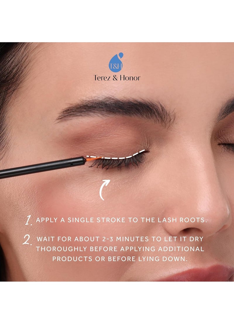 Terez & Honor - TEREZ & HONOR Natural Eyelash Growth Serum and Brow Enhancer to Grow Thicker, Longer Lashes for Long, Luscious Lashes and Eyebrows[3ml] 3ml - Image 1