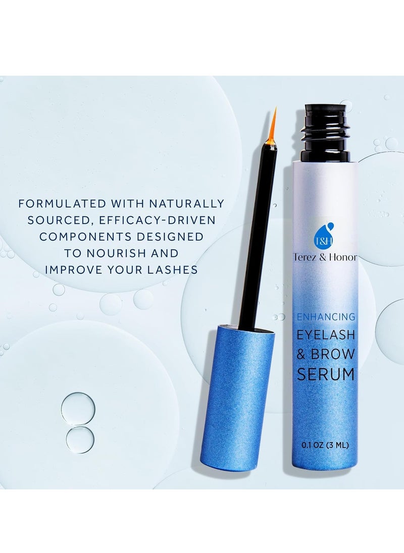 Terez & Honor - TEREZ & HONOR Natural Eyelash Growth Serum and Brow Enhancer to Grow Thicker, Longer Lashes for Long, Luscious Lashes and Eyebrows[3ml] 3ml - Image 1