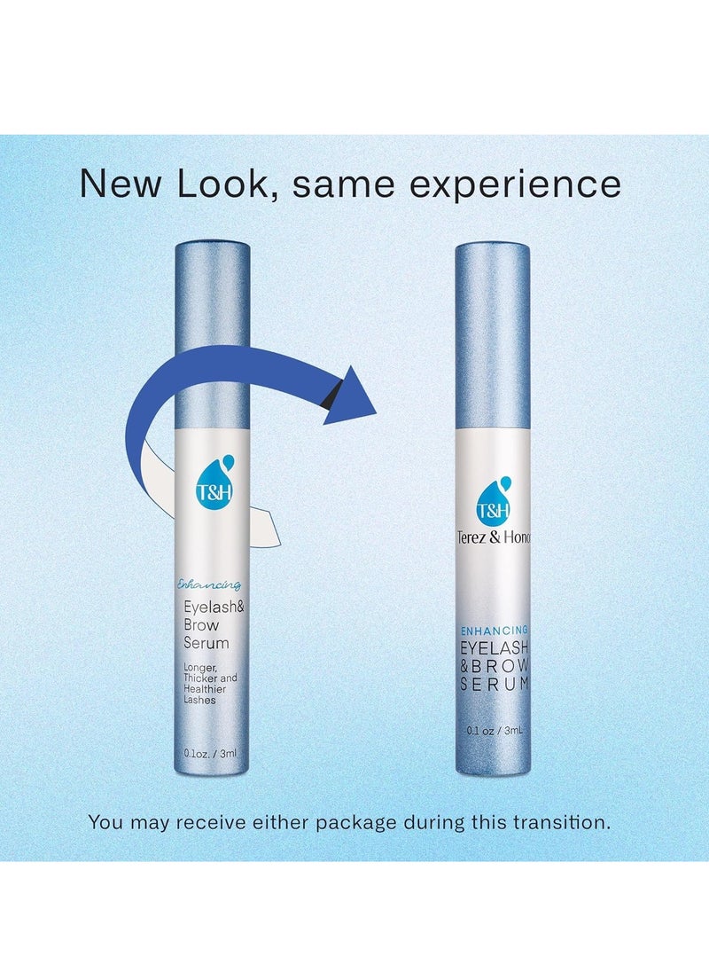 Terez & Honor - TEREZ & HONOR Natural Eyelash Growth Serum and Brow Enhancer to Grow Thicker, Longer Lashes for Long, Luscious Lashes and Eyebrows[3ml] 3ml - Image 1