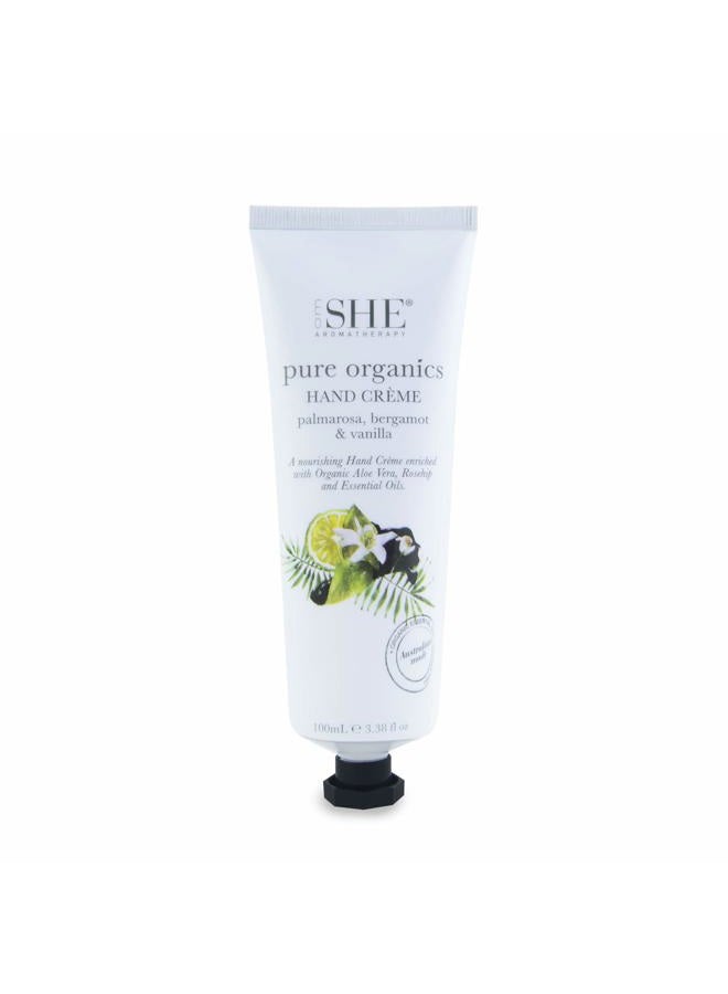 Om She Aromatherapy Pure Organics Hand Creme - Palmarosa, Bergamot & Vanilla - Image 1