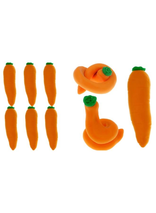 Squishy Carrot Fidget Toy (6 Carrot Toys) Super Stretchy Jumbo Mochi Carrot Squishies for Kids & Adults. Stress & Anxiety Relief Therapy Autism Sensory Toys. Bulk Food Party Favors.