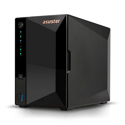 Asustor Drivestor 2 Pro Gen2 AS3302T v2, 2 Bay NAS, 1.7GHz Quad-Core, 2.5GbE Port, 2GB RAM DDR4, Small Home Media Server, Network Attached Storage Device (Diskless) - Image 1