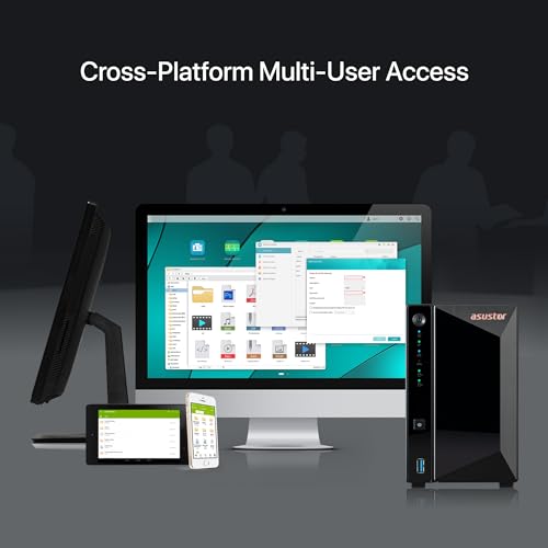 Asustor Drivestor 2 Pro Gen2 AS3302T v2, 2 Bay NAS, 1.7GHz Quad-Core, 2.5GbE Port, 2GB RAM DDR4, Small Home Media Server, Network Attached Storage Device (Diskless) - Image 5