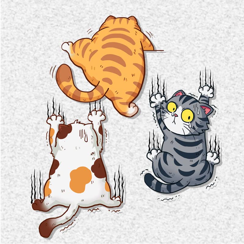 Fsforcar Scratch Cat Vinyl Car Sticker, Three Cats Scratch Cover Funny Bumper Decal for Auto, Truck, Motorcycle, Wall, Window (Medium) - Image 5