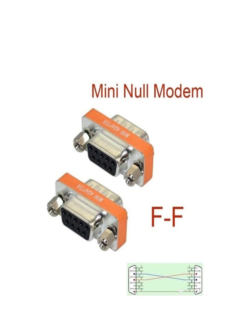 DKURVE DB9 Mini Null Modem  Adapter Gender Changer  (Female to Female) - Image 1
