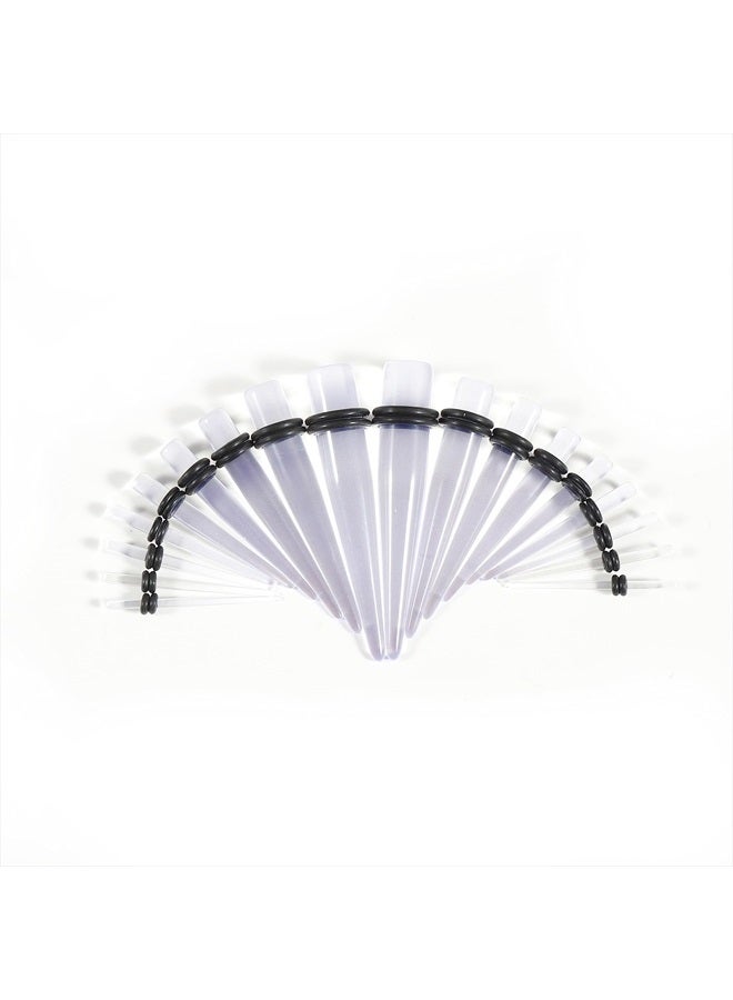 Memsion Ear Stretching Kit 54 Pieces 14G-00G Ear Gauges Expander Set Clear Acrylic Septum Piercing Kit Crescent Spiral Buffalo Tapers and Plugs for Women Men - Image 4