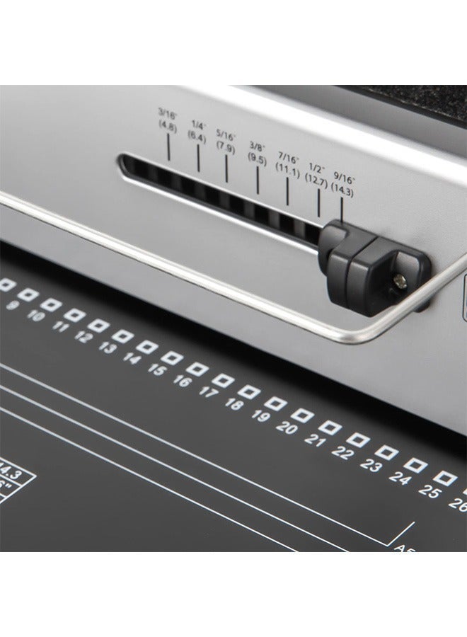 Sakulight ماكينة تجليد لـ 34 فتحة يدوية لثقب الورق ماكينة تجليد الأسلاك مع 100 قطعة حلقة ربط سلكية 3/8 بوصة للمدرسة والمكتب والمنزل وتجليد الكتب الورقية - Image 4