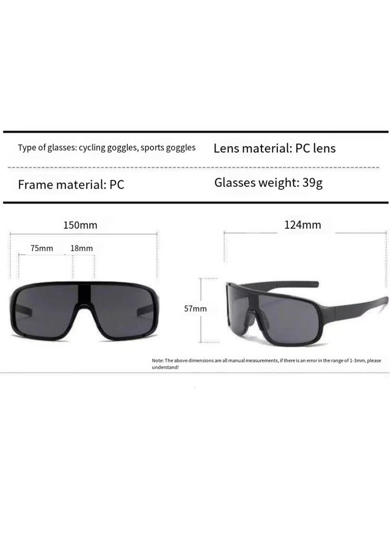 General Mountaineering sunglasses men's sunglasses women's fashionable face-showing small outdoor cycling glasses oversized integrated windproof ski glasses  - Image 2