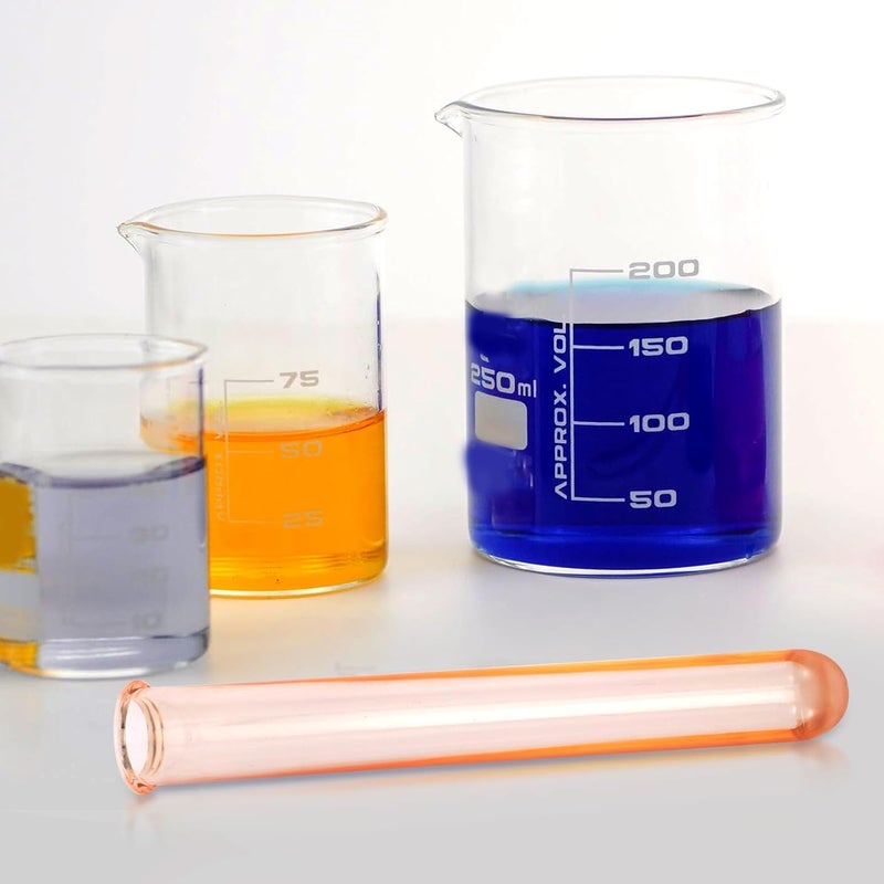 10pcs Amber Acrylic Test Tubes 15cm Sample Tubes Multi-Function Laboratory for Experiment Supply and Household Science Use - Image 4
