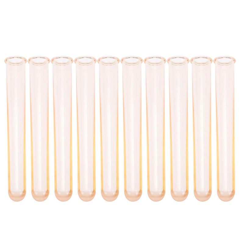 10pcs Amber Acrylic Test Tubes 15cm Sample Tubes Multi-Function Laboratory for Experiment Supply and Household Science Use - Image 1