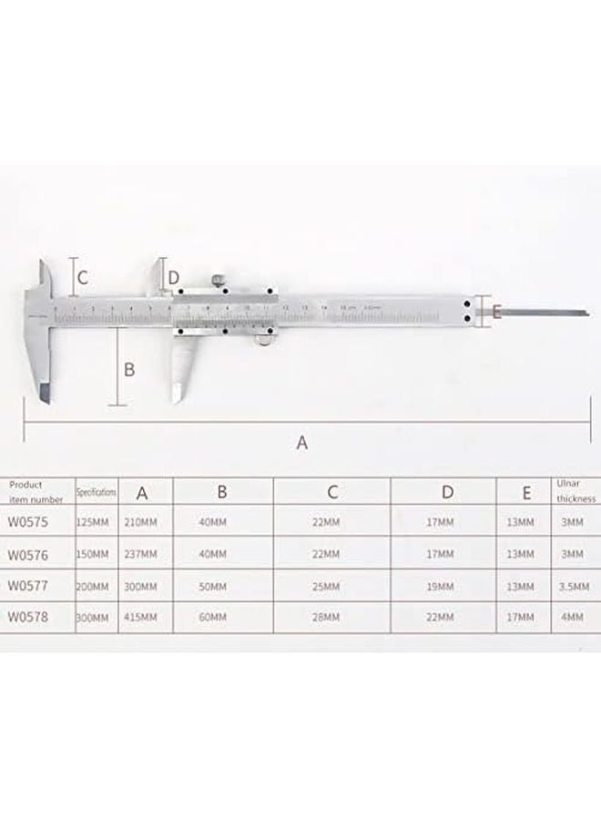 W0577 فرجار فيرنييه ملون 0-150 مم 0-200 مم ميكرومتر من الفولاذ المقاوم للصدأ أداة قياس - Image 5