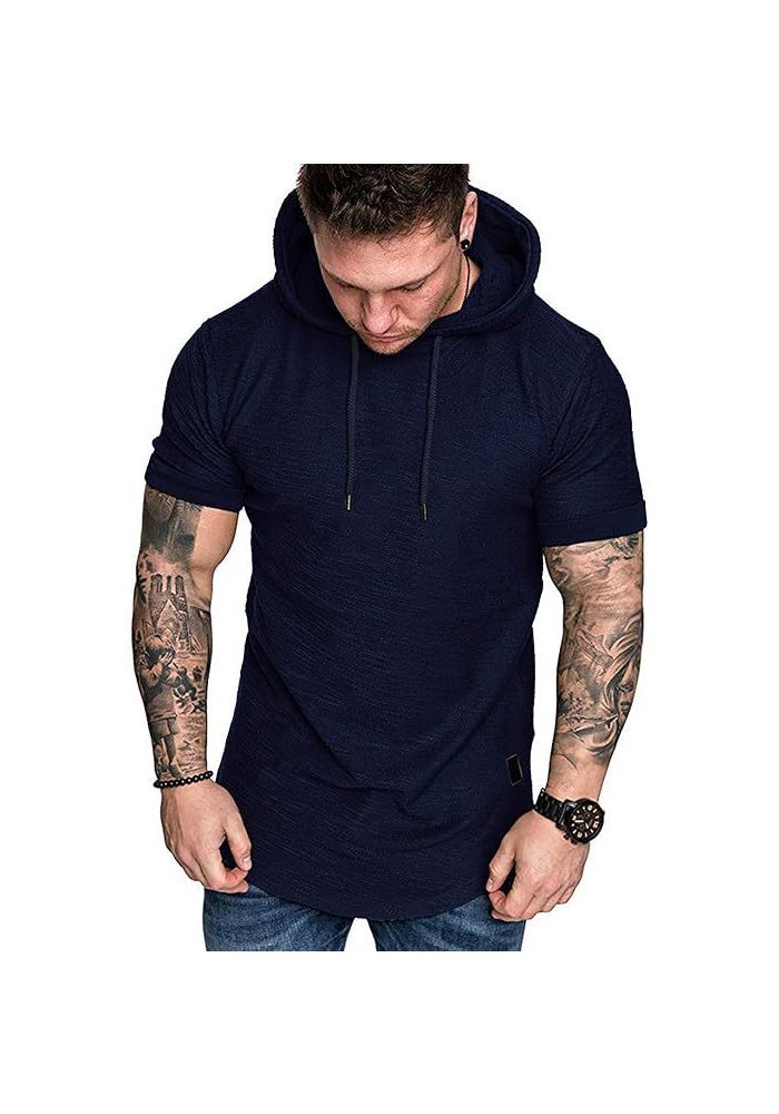 Cross-border 2025 New Hooded Sweater Men's Long-sleeved T-shirt European Size Casual T-shirt Men's Pullover T-shirt Top - Image 1