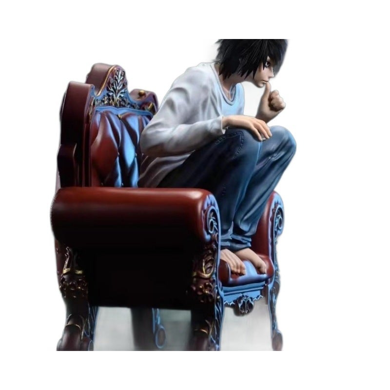 Death Note Figure Light Yagami L Sitting on Sofa Pose Model PVC Collectible Toy - Image 5