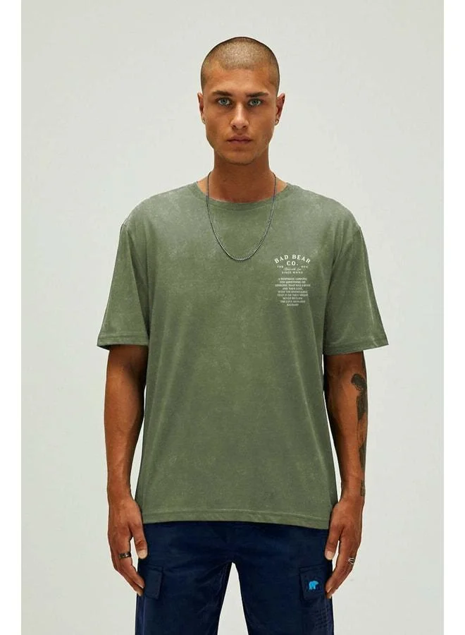 Bad Bear Saudade Pale Green Men's Printed T‑shirt.