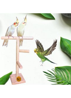 Sage Square Bird Stand 2 Stairs 13 Inches | Natural Wood Training Gym, Exercise Perch | Ideal For Parrot, Cockatiel, Love Bird | Playful & Durable Bird Toy, Multiple Branches For Enriching Bird'S  - Image 5