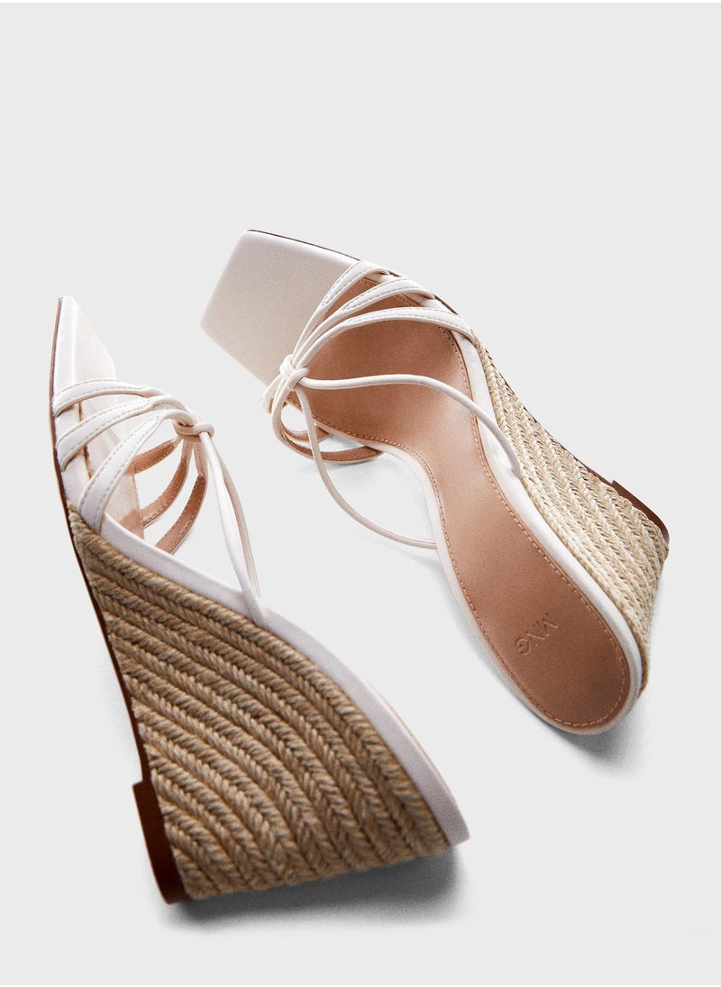 MANGO - Tamy Wedge Sandals - Image 1
