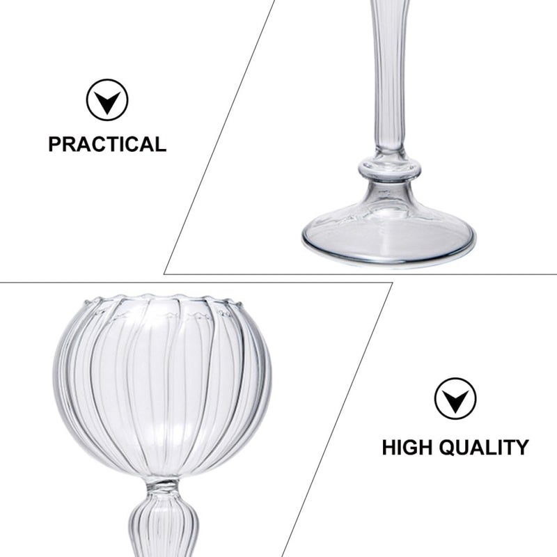 مجموعة كؤوس نبيذ Uonlytech Creative Stemware بتصميم زهري، مناسبة للحفلات والاستخدام المنزلي - Image 3