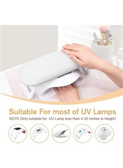 HOOKOR Durku Nail Arm Rest, Foldable PU Leather Nail Hand Rest For Manicure, with Soft Nail Mat for Table, Soft Hand Rest for Acrylic Nails/Nail Hand Pillow for Manicure Salon Use (White)  - Image 5