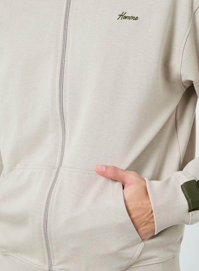 ستايلي هودي بقصة مريحة ونمط كتل الالوان - Image 3