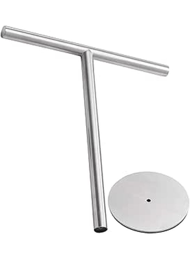Stainless Steel Vertical Towel Rack Standing Bar with Heavy Base for Bathroom Kitchen - Image 1