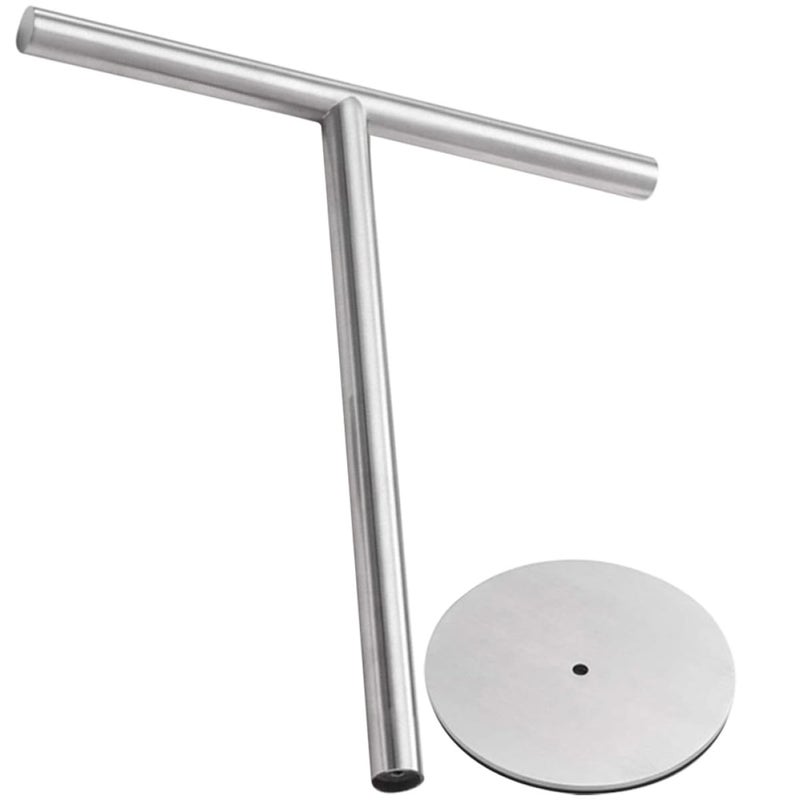 Stainless Steel Vertical Towel Rack Standing Bar with Heavy Base for Bathroom Kitchen - Image 2