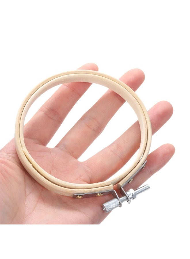 5-Piece Embroidery Hoop Ring Set DIY Needlecraft Bamboo Frame Ring Round Loop - Image 4