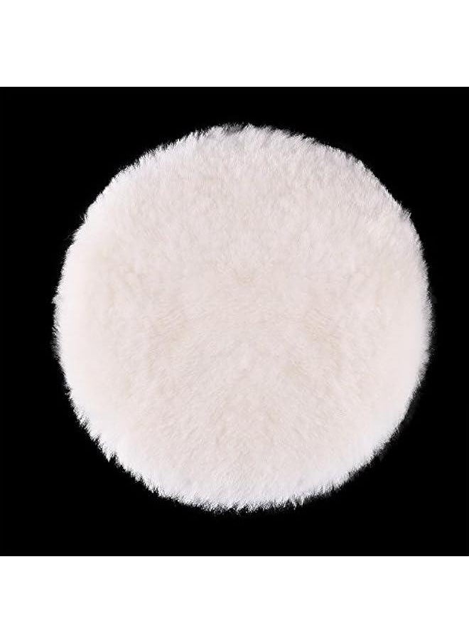 Generic - Wool Polishing Pads,  Car Auto Hook and Loop Buffing Pads, 6 Inches, for Rotary and Random Orbit Sander/Polisher, Pack of 2 - Image 1