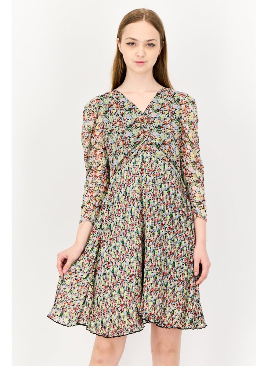 ONLY Women Floral Print Mini Dress, Multicolor  - Image 1
