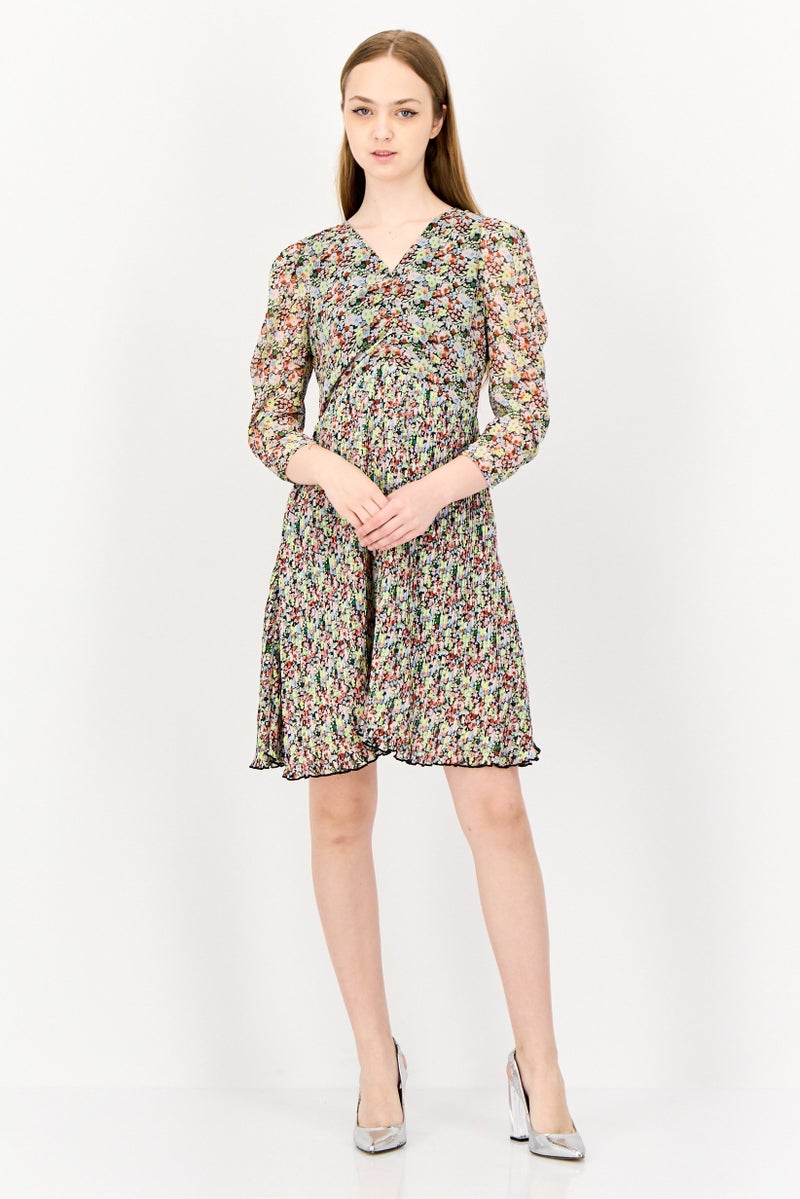 ONLY Women Floral Print Mini Dress, Multicolor - Image 4