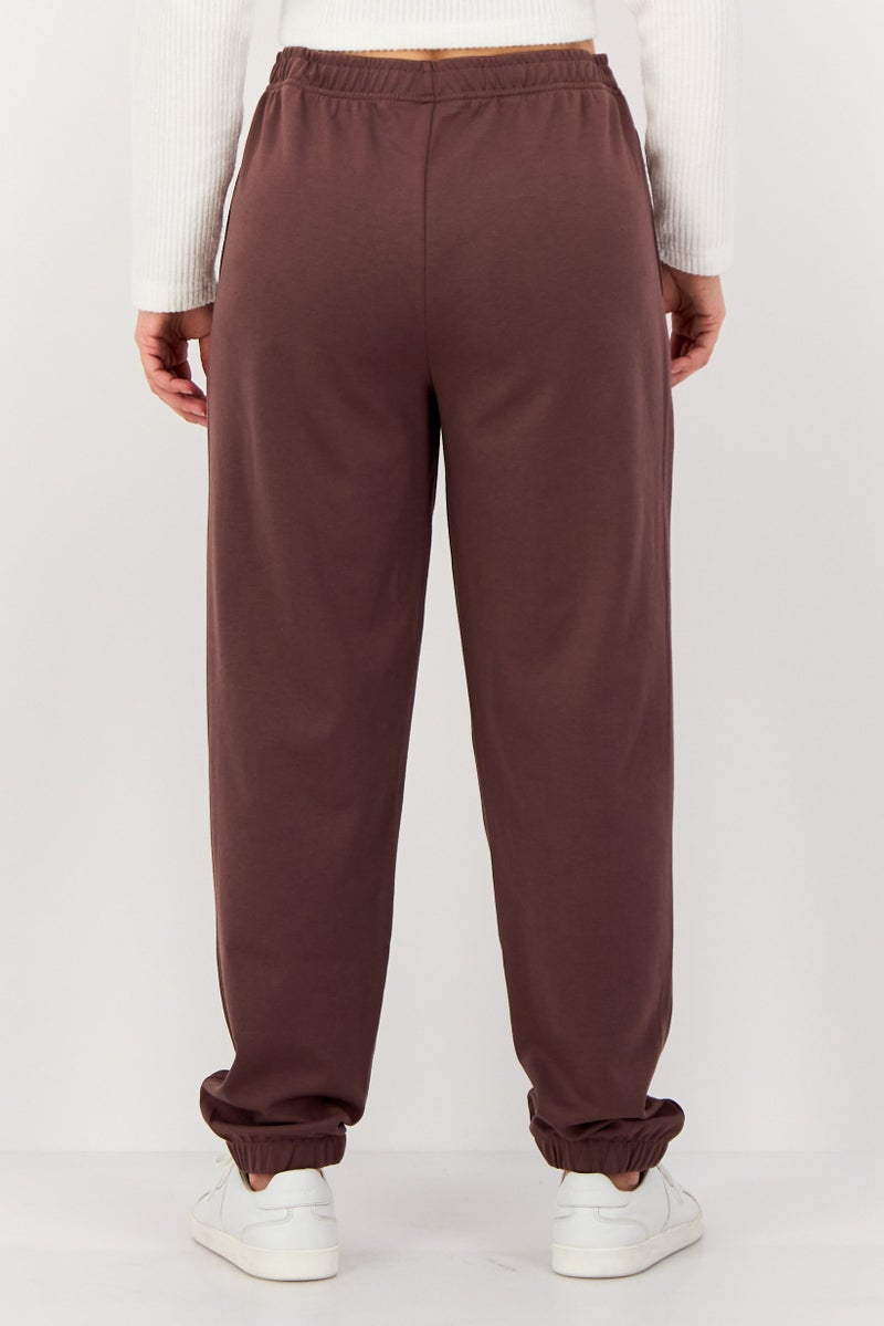 Core Elements Women Regular Fit Solid Jogger Pants, Coco Brown - Image 4