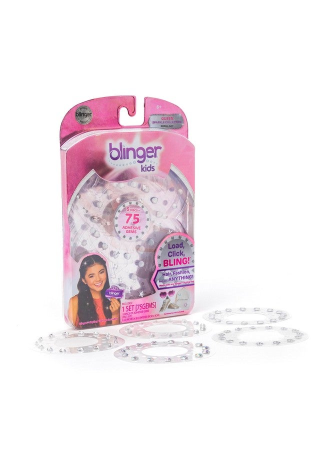 Blinger Blinger Sparkle Collection Refill Pack Queen 5 Discs 75 Rhinestones Bling In Brush Out Works With Blinger Hair Styling Tool (Multicolored) - Image 2
