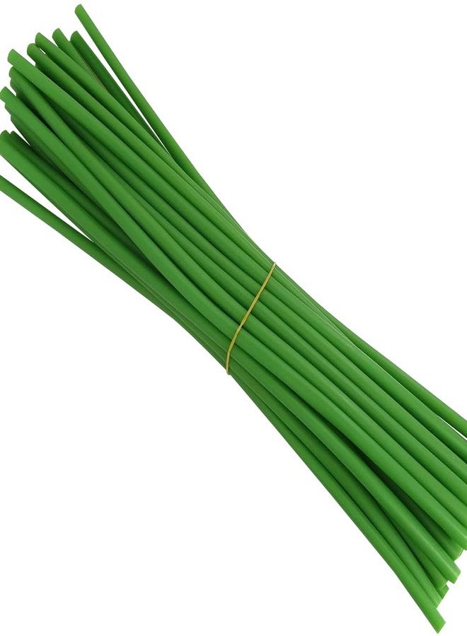 ccHuDE 50 Pcs 30cm Flower Stem Covers Tubes Plastic Artificial Floral Stem Covers Green Floral Tube Rolls Floral Arrangement Stem Tubes for Wedding Bouquet Corsage - Image 1