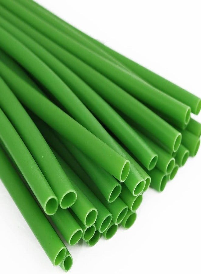 ccHuDE 50 Pcs 30cm Flower Stem Covers Tubes Plastic Artificial Floral Stem Covers Green Floral Tube Rolls Floral Arrangement Stem Tubes for Wedding Bouquet Corsage - Image 3