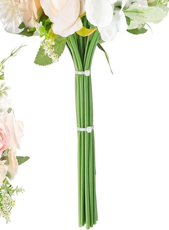 ccHuDE 50 Pcs 30cm Flower Stem Covers Tubes Plastic Artificial Floral Stem Covers Green Floral Tube Rolls Floral Arrangement Stem Tubes for Wedding Bouquet Corsage - Image 2