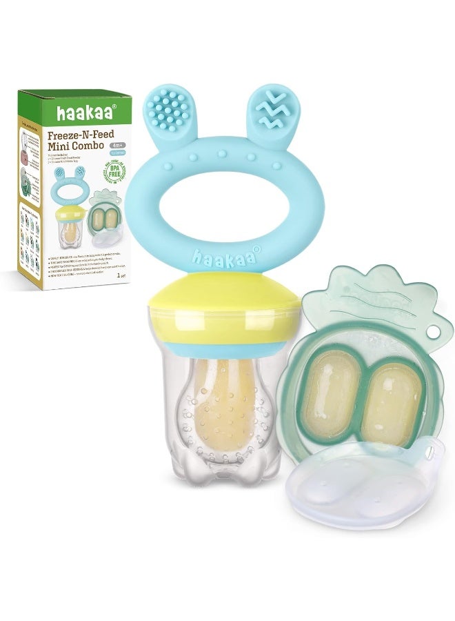 Haakaa Baby Fruit Food Feeder & Mini Freezer Nibble Tray Combo - Image 1