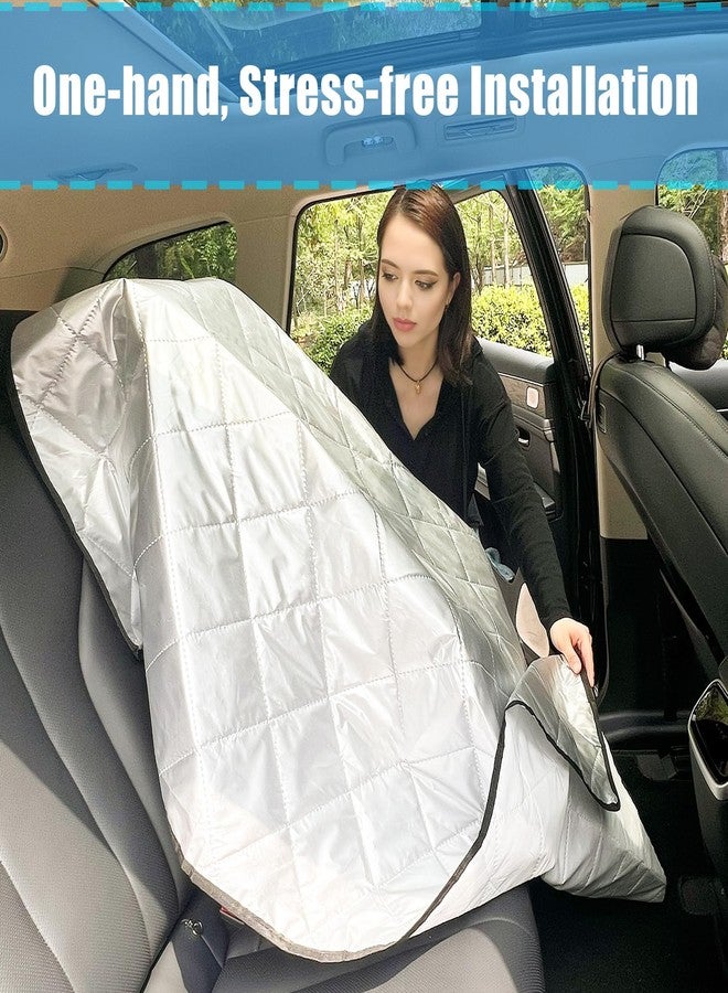 Babeezy Car Seat Sun Shade Cover Cooling for Baby Car Seat Belts 30% Wider Coverage Summer Car Travel Accessory - Image 5