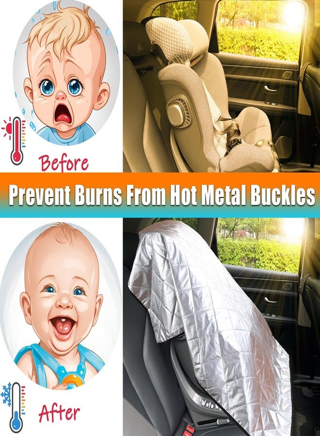 Babeezy Car Seat Sun Shade Cover Cooling for Baby Car Seat Belts 30% Wider Coverage Summer Car Travel Accessory - Image 2
